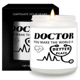 Glass Doctor Themed Lavender Scented Candle - Appreciation Gift for Medical Professionals, Future & Country Doctors, Retirement & Birthday Present, No Electricity Needed, Ideal for Men & Women