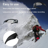 1080P HD Video Camera Glasses, Outdoor Sports DV Camera, Smart Glasses, Wide-Angle 120 ° Glasses Camera, Body Camera, Cycling, Motorcycle, Bicycle, with 64GB Storage Card