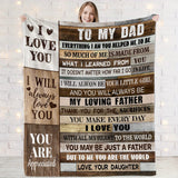 1 manta de regalo para papá de parte de su hija, regalo de cumpleaños para el Día del Padre, manta suave y acogedora para aire acondicionado, ideal para cama, sofá, oficina y hogar.