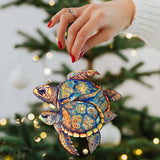 Coastal Decorations - Turtles Wooden Ornaments by G.Debrekht Coastal Holiday Decor - 8688192