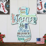 Jesus Cross Easter Door Decor by G. DeBrekht - Easter Spring Decor - 8198715H