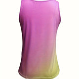 Ladies' Gradient Color Letter Printed Casual Versatile Fashion Vest - Lootquake
