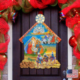 Up-Up and Away Christmas Door Decor by G. DeBrekht - Christmas Santa Snowman Decor - 8186134H