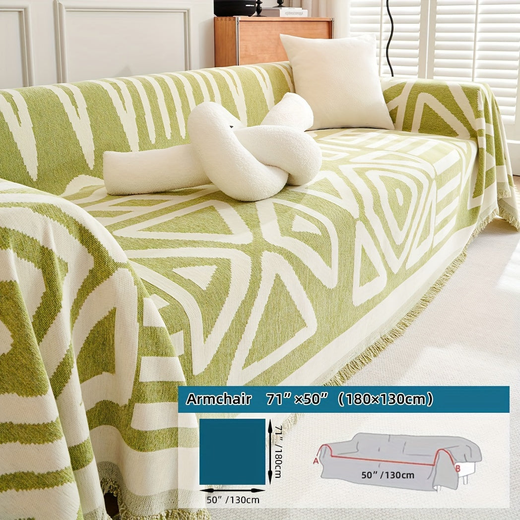 Funda de sofá estilo bohemio, antiarañazos para mascotas, antideslizante, para dormitorio, sala de estar, decoración del hogar, manta de sofá