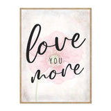 Love You More - Bedroom Wall Art - Valentines Gift - Contemporary Decor - Gift for Her - Anniversary Gift - Wall Decor - 310336
