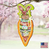 Carrot Bonney Wooden Ornaments Spring by Jamie Mills-Price - Easter Spring Decor - 8457609