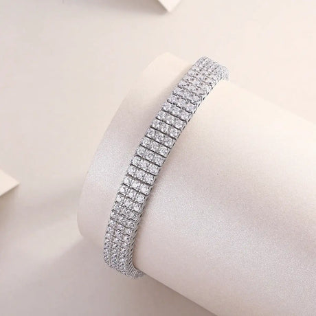 Chain Guanghua Luxury Fashion Mosan Diamond S925 Silver Bracelet Comparable To Natural Diamonds - Lootquake