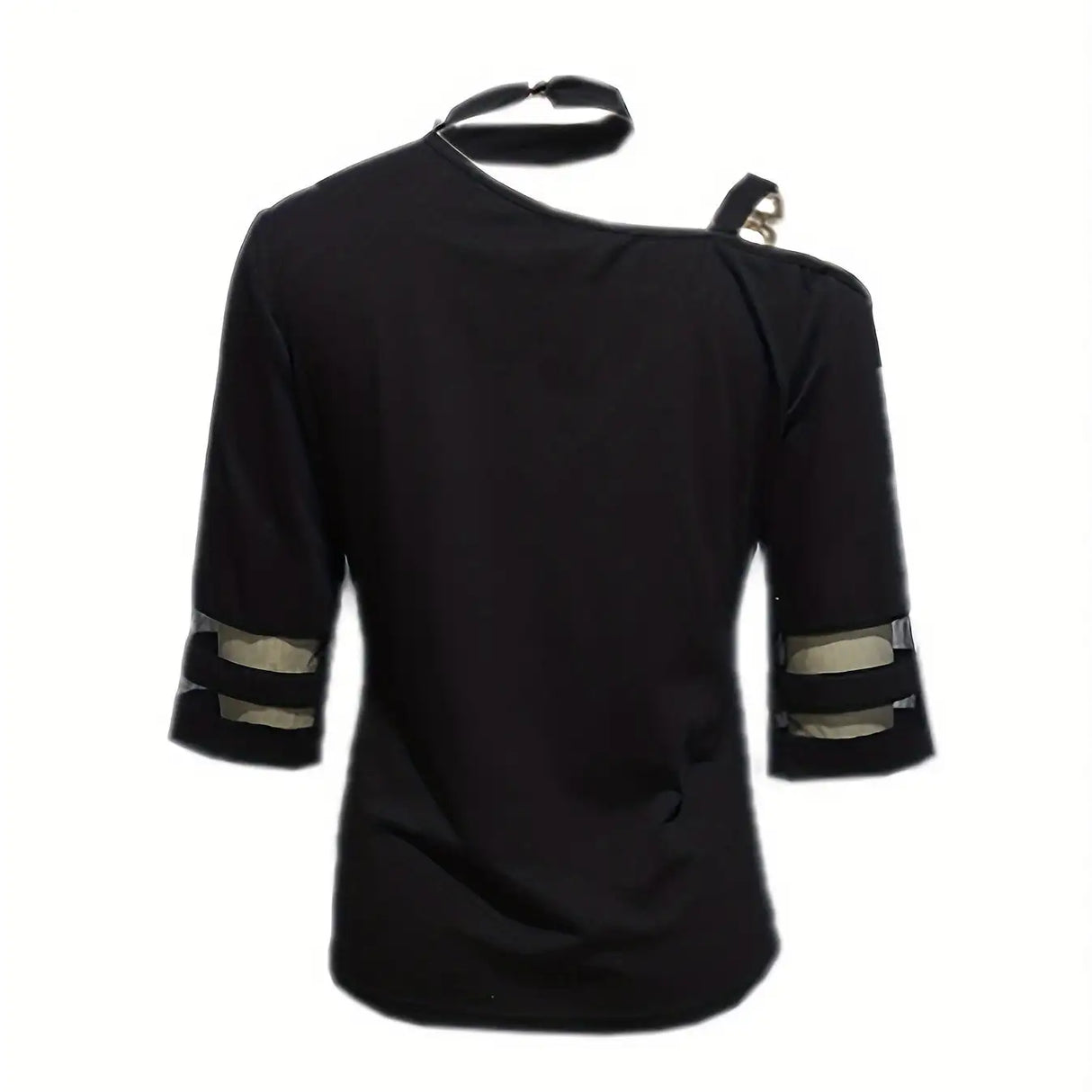 Ladies' Irregular Collar Solid Color Hanging Neck Fashion Off Shoulder Top - Lootquake