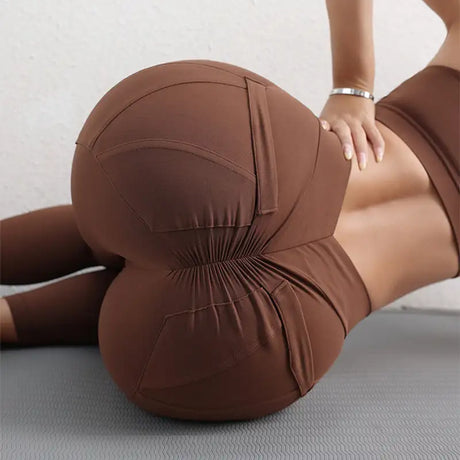 High Waist Hip Lift Yoga Pants With Pockets Women's Sports Fitness Trousers Leggings - Lootquake