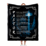 1pc, Pastor Appreciation Gifts For Men, Throw Blanket, Thank You Presents For Christmas, Pastor Appreciation Day, Birthday, Father's Day Cross