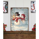 Snow Much in Love Art Wooden Wall Art by D. Gelsinger - Christmas Santa Snowman Decor - 95603B-1708