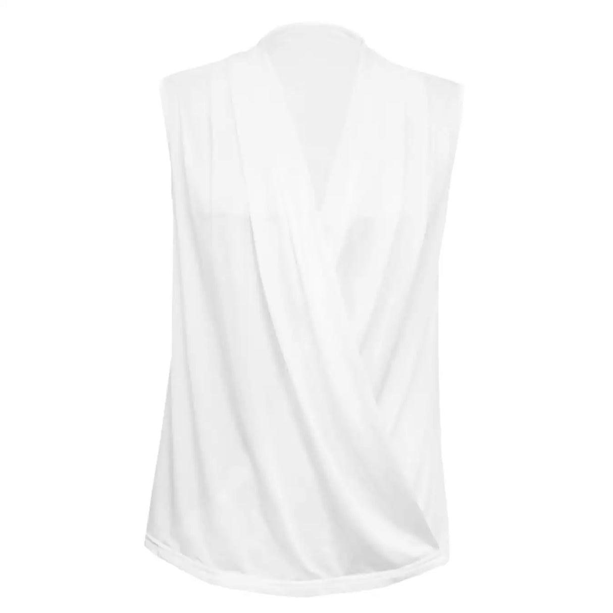 Women's Solid Color V-neck Off Shoulder Fashionable Versatile Camisole Vest - Lootquake