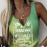 Ladies' V-neck Printed Fashionable And Versatile Slimming Tank Top - Lootquake