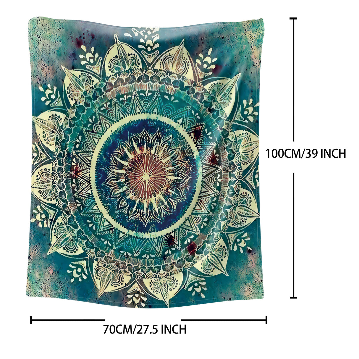 Manta de mandala bohemia suave y lujosa: visualmente impactante y acogedora: ¡regalo ideal para niños, niñas y adultos en cumpleaños, días festivos y celebraciones de Ramadán!