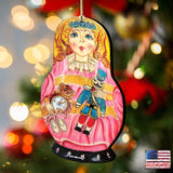 Clara Nutcracker Matreshka Wooden Ornaments by G. DeBrekht - Christmas Decor - 8115152