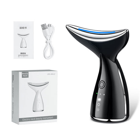 EMS Microcurrent Neck Face Beauty Device With 3 Colors LED Photon Therapy Skin Tighten Reduce Double Chin Face Lifting Devices - Lootquake