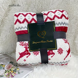 1 acogedora manta navideña de sherpa, suave y cálida manta de invierno para niños y niñas, con diseño de renos y copos de nieve, textura cálida y difusa para climas fríos.