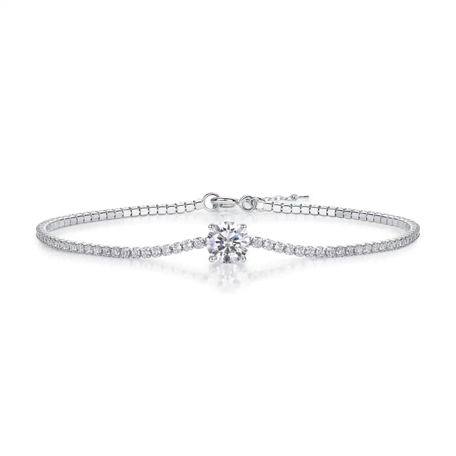 Dawn Luxury Fashion Mossan Diamond S925 Silver Bracelet - Lootquake