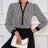 Ladies' New Striped V-neck Cuff Collar Color Block Splicing Fashion Shirt - Lootquake