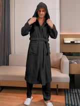 Polyester Long Sleeve Trousers Men's Pajama Set - Lootquake