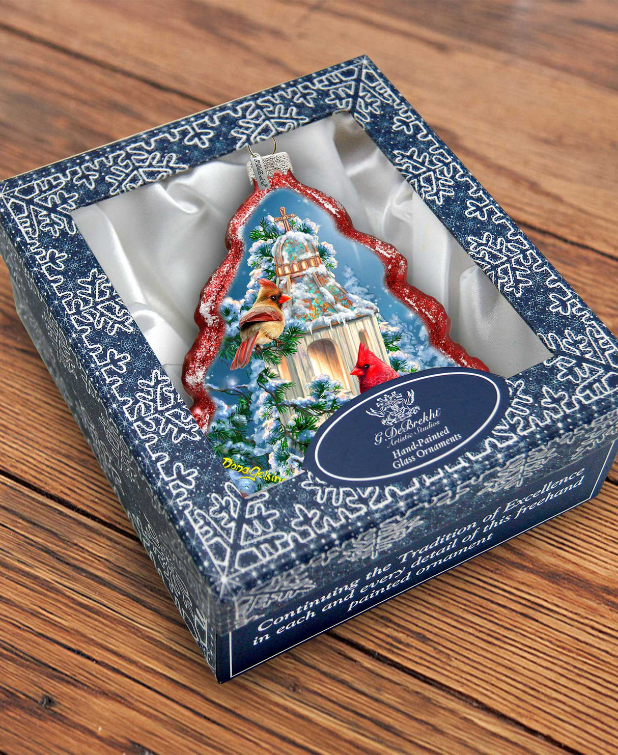 Adorno de vidrio para el árbol de la capilla del pequeño cardenal de D. Gelsinger - Decoración navideña - 762-046-DG