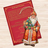 Santa's Tree of Joy Wooden Ornaments by G. Debrekht - Christmas Santa Snowman Decor - 8691418