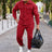 Suede Single-breasted Solid Color Slim Fit Two-piece Suit Men - Lootquake