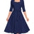 Plus Size Cocktail Dress Modest Dress for Church Work Dresses for Women Elegant Classy Wedding Guest Dresses for Women Homecoming Dresses Navy 3XL - Lootquake