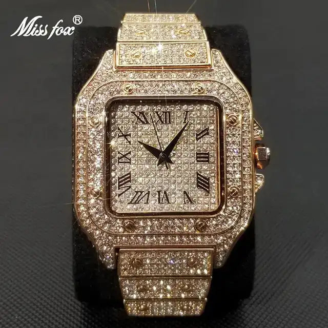 Waterproof Full Diamond Men's Watches - Lootquake