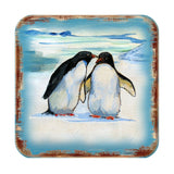 Penguins Wooden Cork Coasters Gift Set of 4 by Nature Wonders - Nature Wildlife Decor  - 95382C-S4