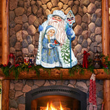 Decoración navideña para puerta de Papá Noel con niña de G. DeBrekht - Decoración navideña de Papá Noel y muñeco de nieve - 8111410H