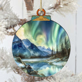 Adornos de madera de la aurora boreal de Alaska de G.Debrekht - Decoración navideña con temática de vida silvestre - 870039