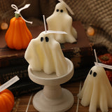 Coffret de 6 bougies parfumées fantômes effrayants pour Halloween, aromathérapie sans fumée avec mèche en coton, paillettes, idéal pour la décoration et les cadeaux de Noël.