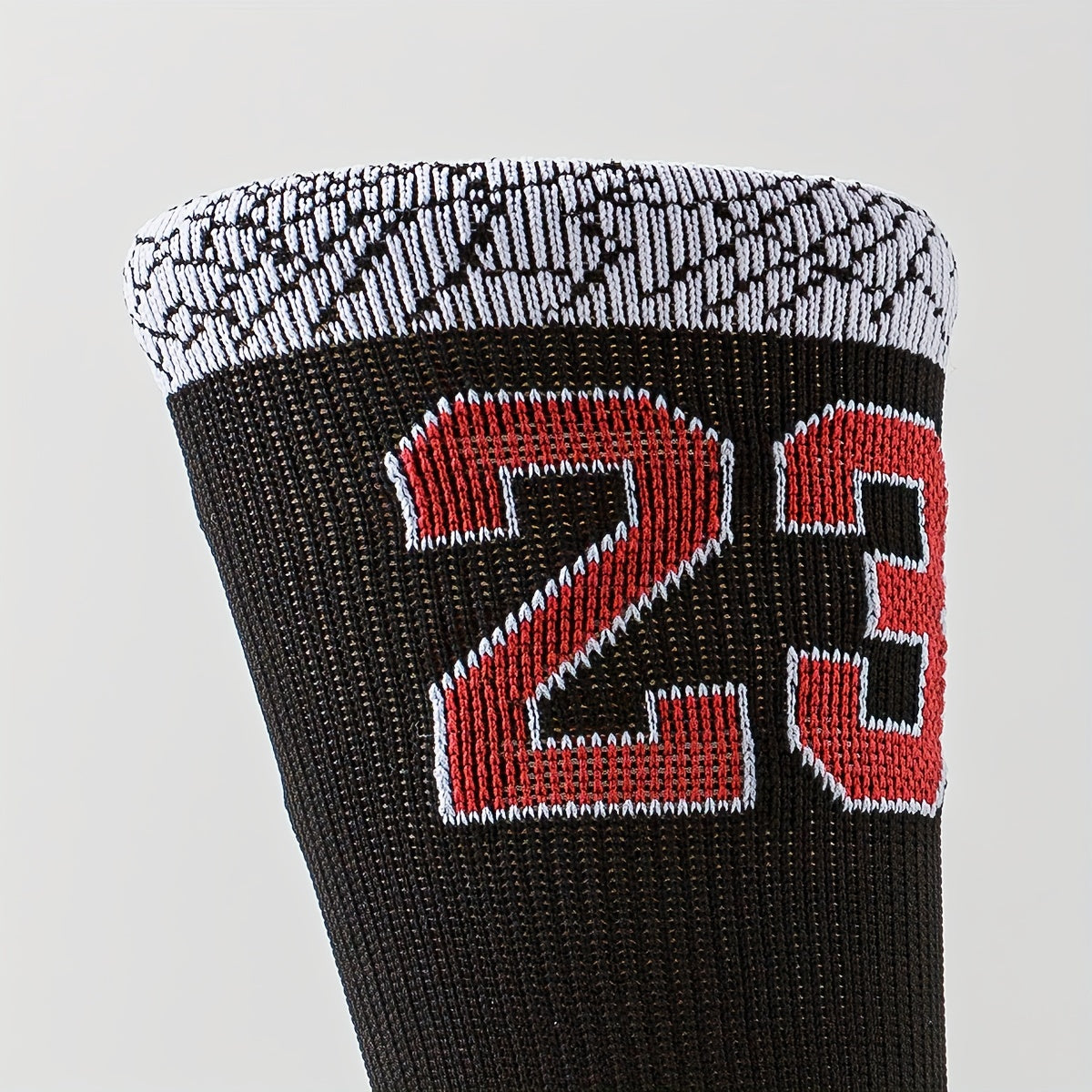 Lot de 5/3/1 paires de chaussettes de basket-ball numéro 23 pour homme, absorbant les chocs, confortables et respirantes, mi-mollet, pour l'extérieur