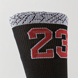 Lot de 5/3/1 paires de chaussettes de basket-ball numéro 23 pour homme, absorbant les chocs, confortables et respirantes, mi-mollet, pour l'extérieur