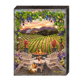 Arte mural "Vino al atardecer" de D. Gelsinger - Family Love Decor - 95684B-DG