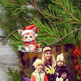 Christmas Cats Decorative Wooden Clip-on Ornaments of 6 by G. Debrekht - Christmas Decor - 8090016C-S6