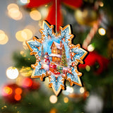 Adornos de madera con forma de copo de nieve de G. Debrekht - Regalos para muñecos de nieve - Decoración navideña de Papá Noel - 8688404