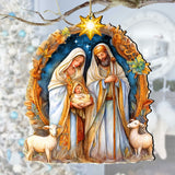Nostalgic Nativity Scene Wooden Ornaments by G. DeBrekht Nativity Holiday Decor - 8611074