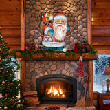 Caring Gift Bag Santa Christmas Door Decor by G. DeBrekht - Christmas Santa Snowman Decor - 8117863H