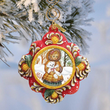 Teddy Bear Girl Treasured Memories Sculpted Hand-Painted Christmas Ornament by G. DeBrekht - Christmas Decor - 6102521