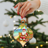 Beach Themed Ornaments - Santa's Artistry Wooden Ornaments by G. Debrekht Coastal Holiday Decor - 8688184