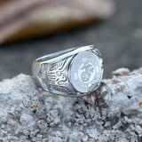 Eagle Globe Stainless Steel Marine Ring