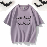 Eat Local Crew Neck Short Sleeve T-shirt