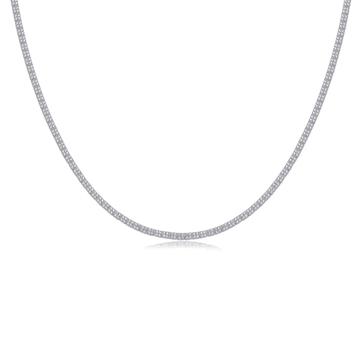 Winter Lake Luxury Fashion Set Mosan Diamond S925 Silver Necklace Rivaling Natural Diamonds - Lootquake