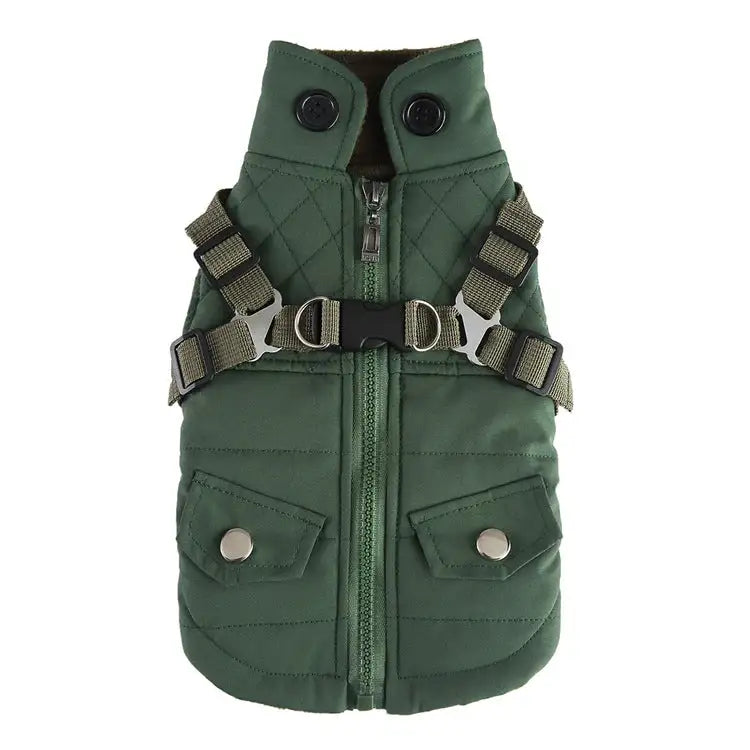 Pet Winter Cotton Dog Clothes Zipper Jacket Dog Supplies - Lootquake