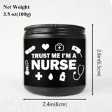 1pc Lavender Scented Candle 5.3oz - "Trust Me, I'm a Nurse" Design with Medical Symbols | Heartfelt Gift for Nurses, Nurse Appreciation, Graduation, Birthdays, Christmas | Soy Wax, Glass Container