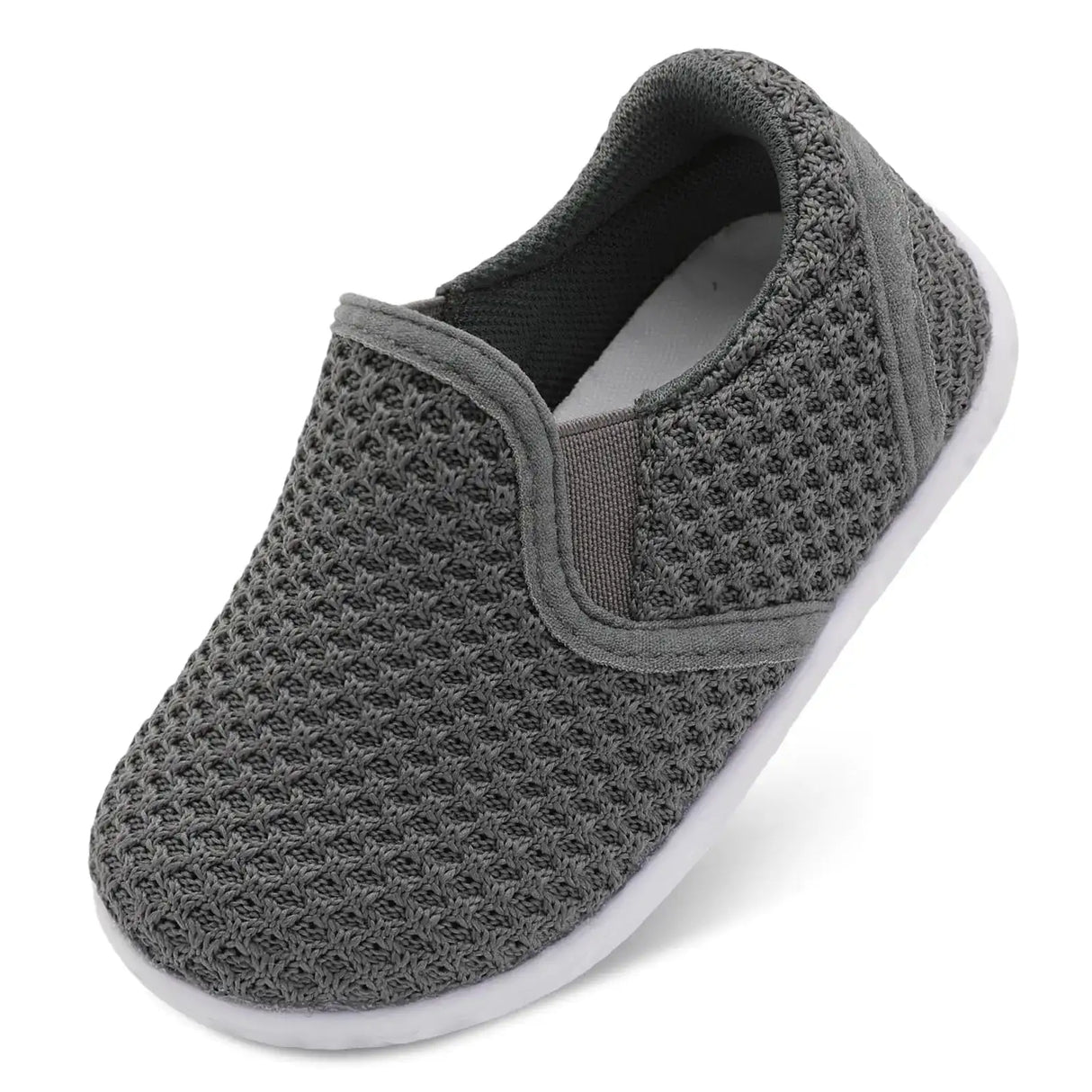 FEETCITY Baby Shoes Baby Walking Shoes Boys Girls Newborn Crib Shoes Baby Slip On Shoes Breathable Toddler Sneakers A-Grey - Lootquake