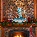 Decoración navideña para puerta con Papá Noel y reno, de G. DeBrekht - Decoración navideña con Papá Noel y muñeco de nieve - 8151123H