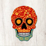 Day of The Dead Decorated Skull Halloween Door Decor by G. DeBrekht - Thanksgiving Halloween Decor - 8198443-2H